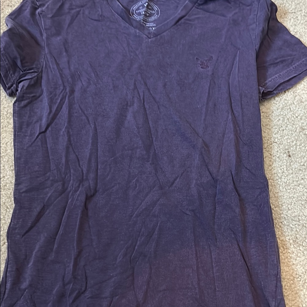 American Eagle Outfitters Purple Short Sleeve Tee